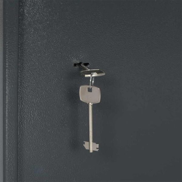 Каса с заключване Тъмносив 35 x 31 x 50 см Стомана