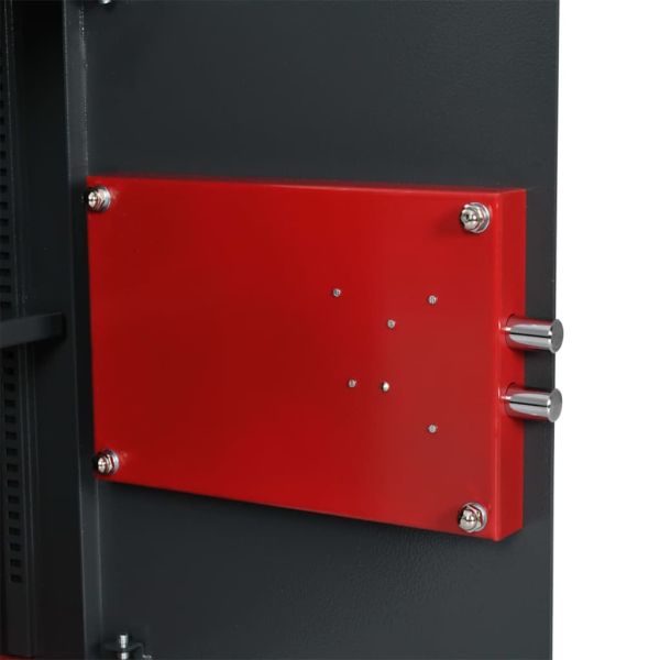 Каса с заключване Тъмносив 35 x 31 x 50 см Стомана