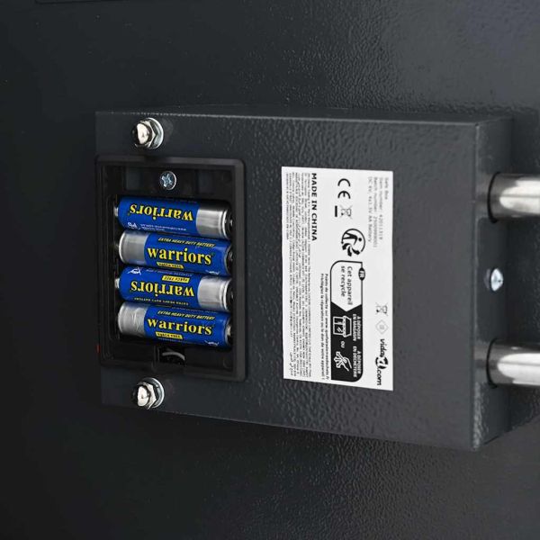 Цифров сейф с заключване Тъмносив 30 x 10 x 36,5 см Стомана