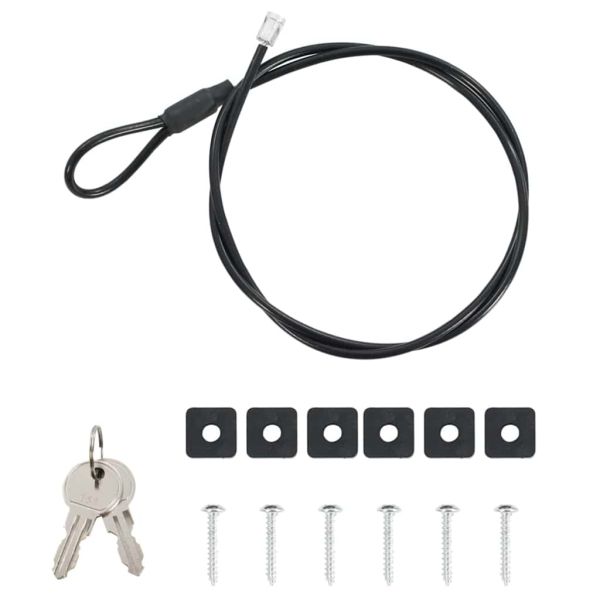 Автомобилен сейф с заключване Черно 22 x 16 x 7 см Стомана