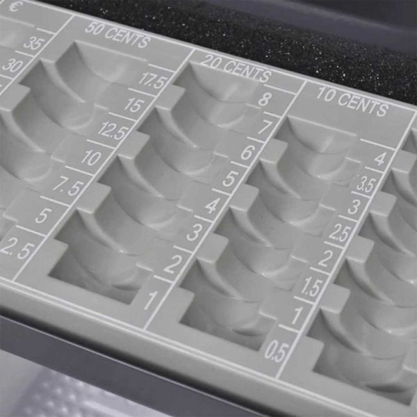 Каса за пари с заключване Тъмносив 30 x 24 x 9 см Стомана