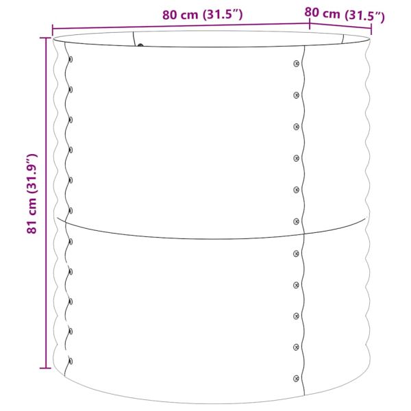 Повдигнато легло Кафяво 80 x 80 x 81 cm Стомана