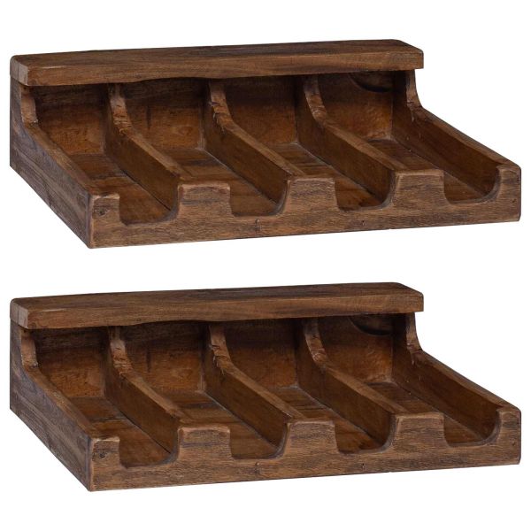 Кейс Кафяво 36 x 30 x 10 см Масивно махагоново дърво