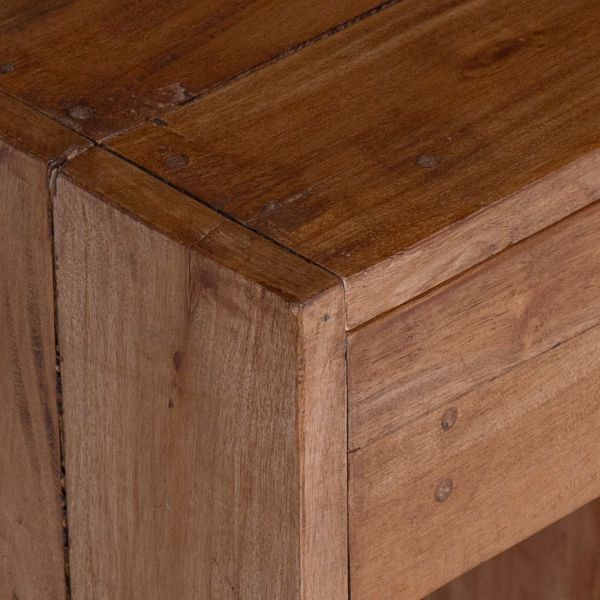 Нощно шкафче Кафяво 63 x 30 x 79 см Масивно махагоново дърво