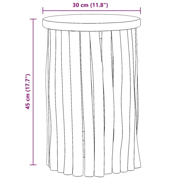 Стук Естествен 30 x 30 x 45 см Солидно тиково дърво