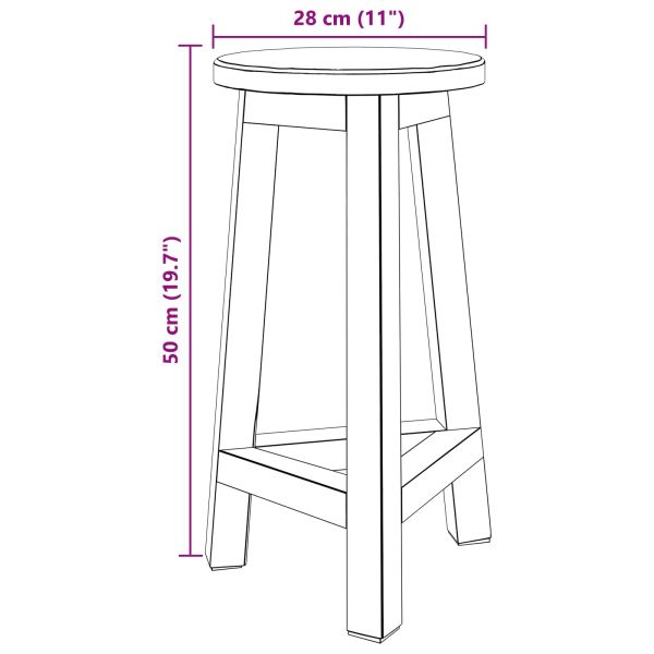 Стук Естествен 28 x 28 x 50 см Махагоново дърво