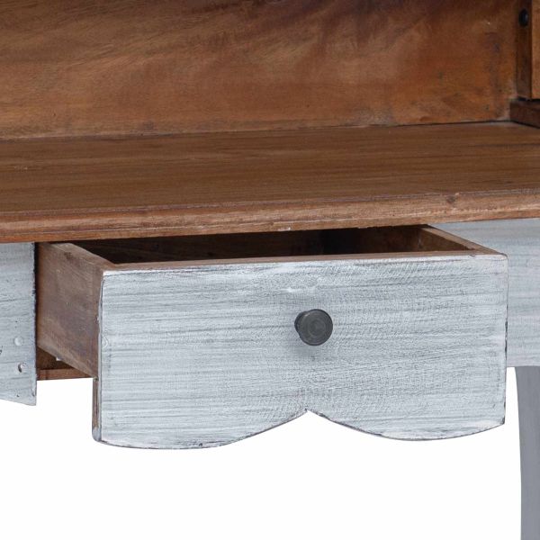 Бюро за писане с чекмедже Кафяв и бял 80 x 40 x 92 см