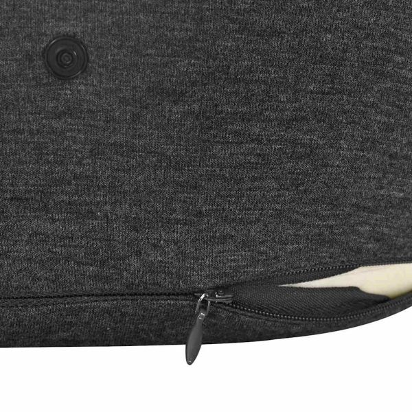 Възглавница с възглавница Тъмен сив 28 x 28 x 14 см Памук