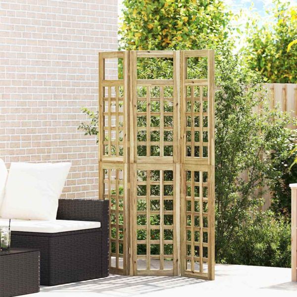 Екран за уединение Меден кафяв 121 x 180 cm Солиден бор