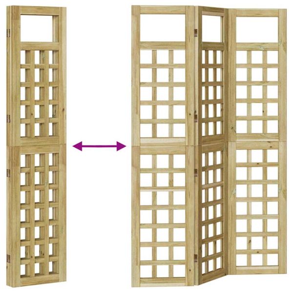 Екран за уединение Меден кафяв 121 x 180 cm Солиден бор