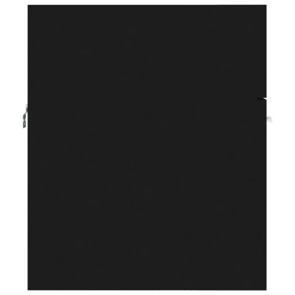 Комплект мебели за баня, черен, ПДЧ