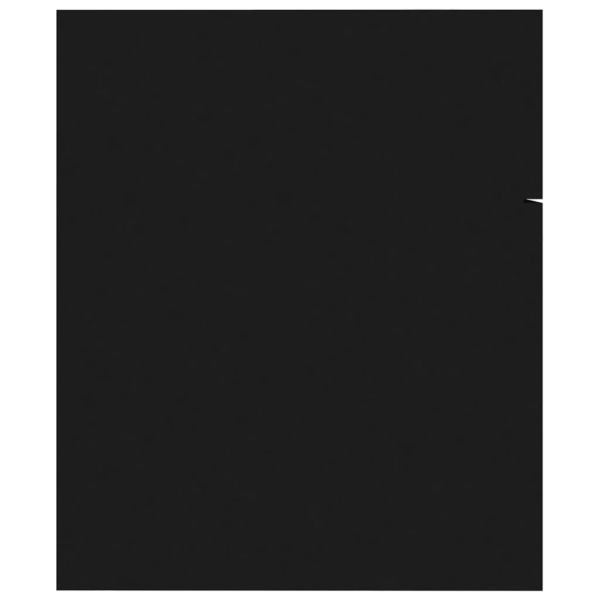 Комплект мебели за баня, черен, ПДЧ