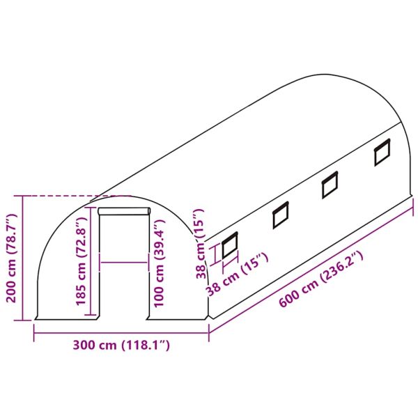 Резервно покривало за парник (18 м²), 3x6x2 м, прозрачно