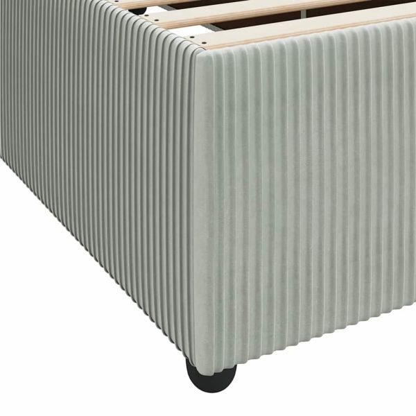 Рамка за легло с матрак Светлосиво 80 x 200 cm текстил