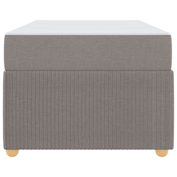 Рамка за легло с матрак Таупе 100 x 200 cm текстил