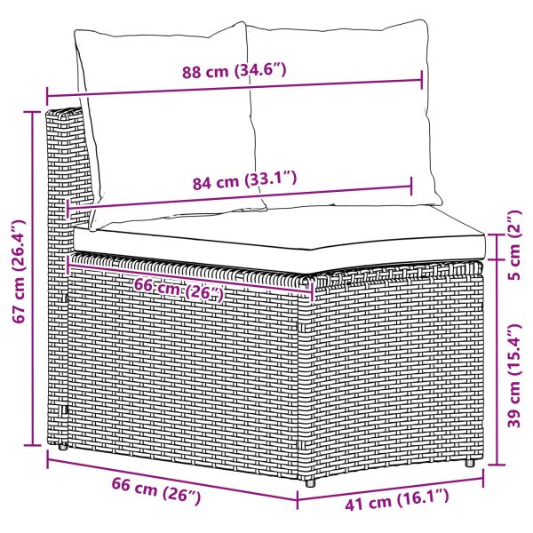 Комплект дивани 2 pcs Сив Солидно акациево дърво и полиратан