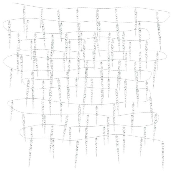 Коледни лампи ледени висулки 200 LED сини 20 м акрил PVC