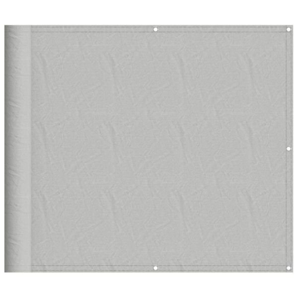 Балконски параван, светлосив, 90x600 см, 100% полиестер оксфорд