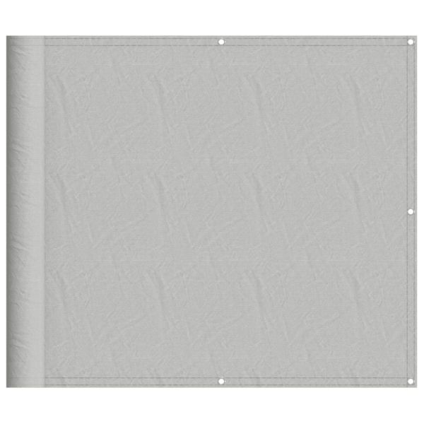 Балконски параван, светлосив, 90x1000см, 100% полиестер оксфорд