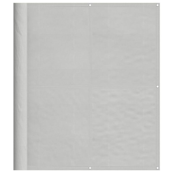 Балконски параван, светлосив, 120x700см, 100% полиестер оксфорд