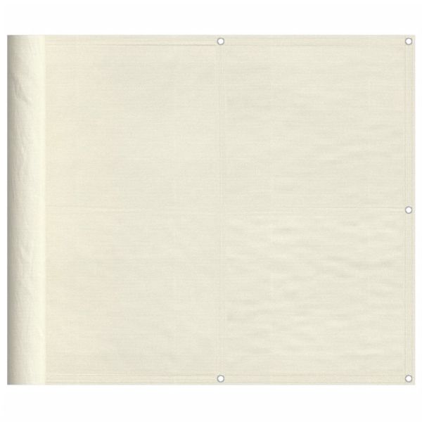 Балконски параван кремав 90x800 см 100% полиестер оксфорд