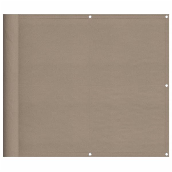 Балконски параван таупе 90x700 см 100% полиестер оксфорд