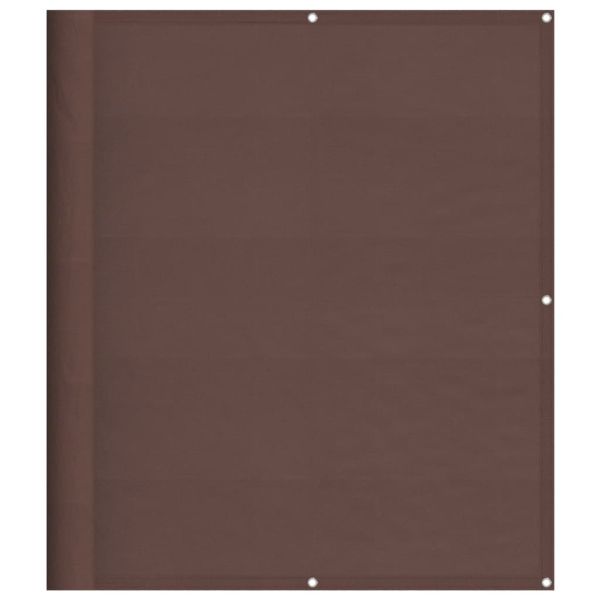 Балконски параван кафяв 120x800 см 100% полиестер оксфорд