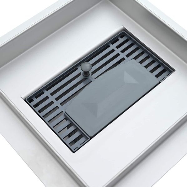 Дренаж за душ с точки Сребрист 15 x 15 см