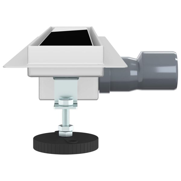 Душов дренаж с стъклено покритие Черно 50 cm