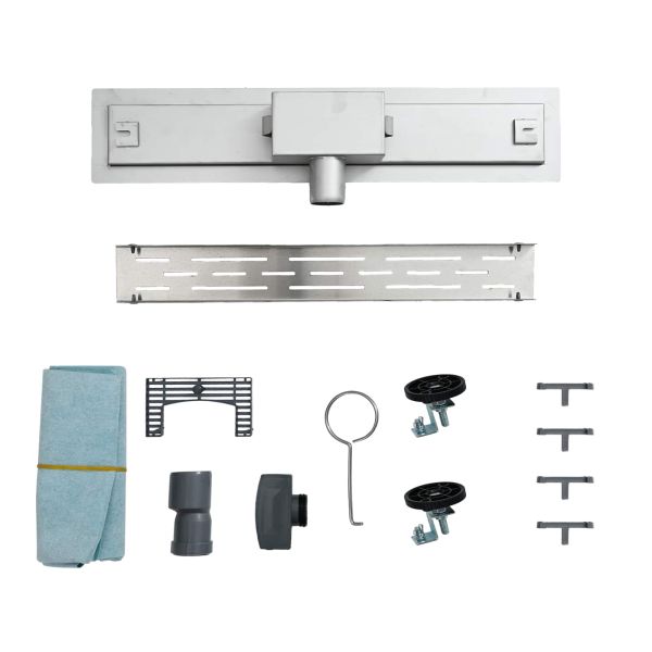 Душов дренаж с линия на дизайна Сребрист 50 cm