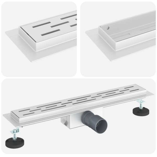 Душов дренаж с линия на дизайна Сребрист 60 cm