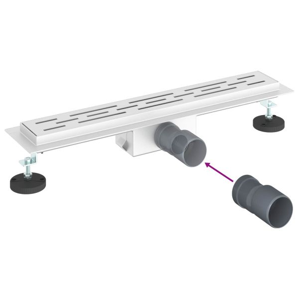 Душов дренаж с линия на дизайна Сребрист 60 cm