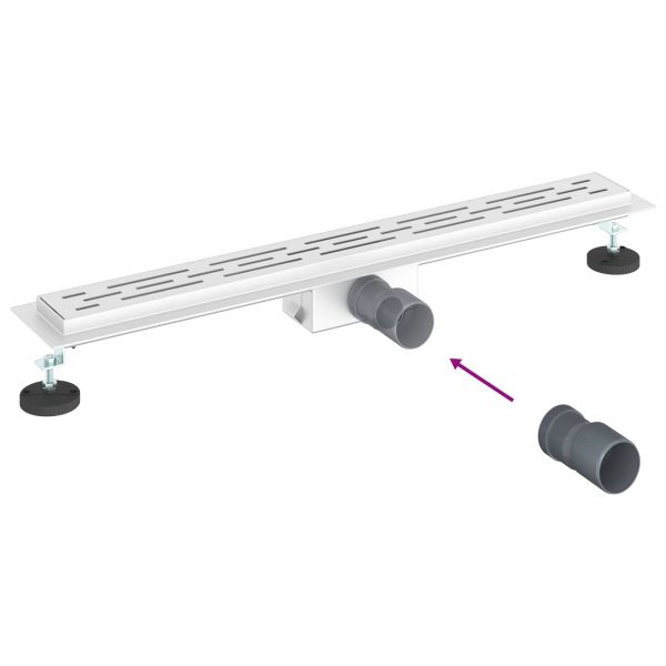 Душов дренаж с линия на дизайна Сребрист 70 cm