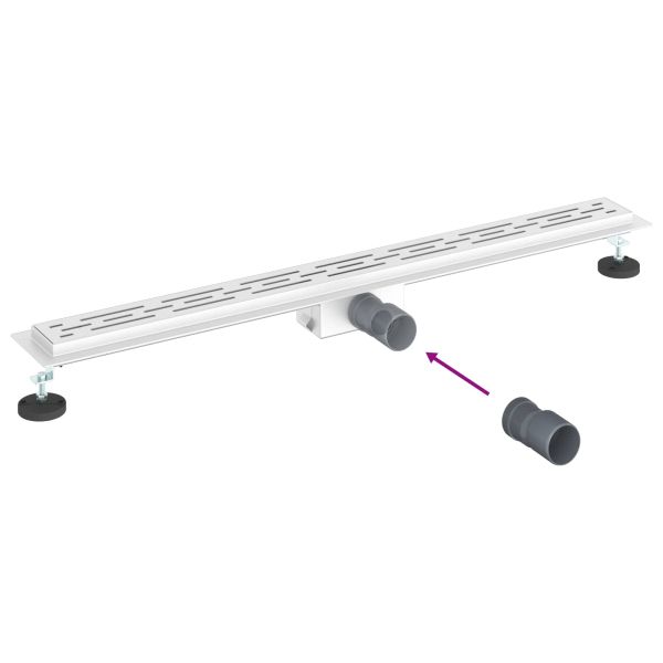 Душов дренаж с линия на дизайна Сребрист 90 cm