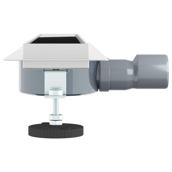 Душов дренаж с стъклен капак и 360° сифона Черно 60 cm