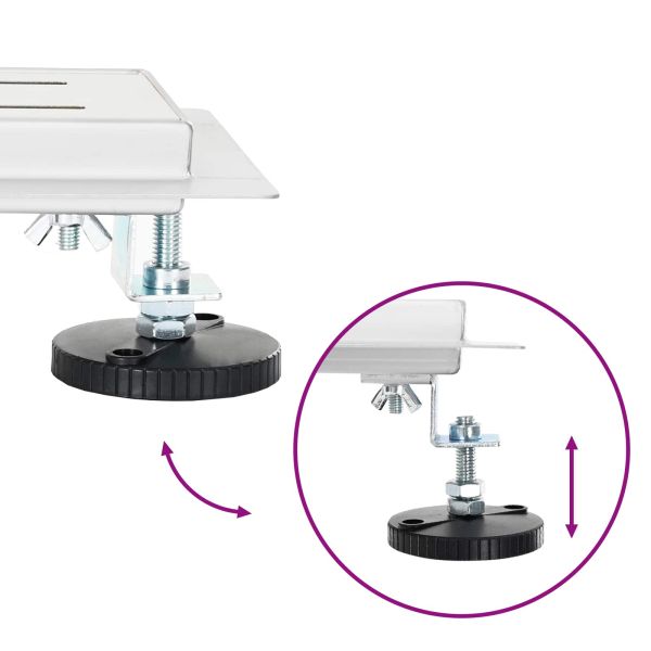 Душов дренаж с стъклен капак и 360° сифона Сребрист 80 cm