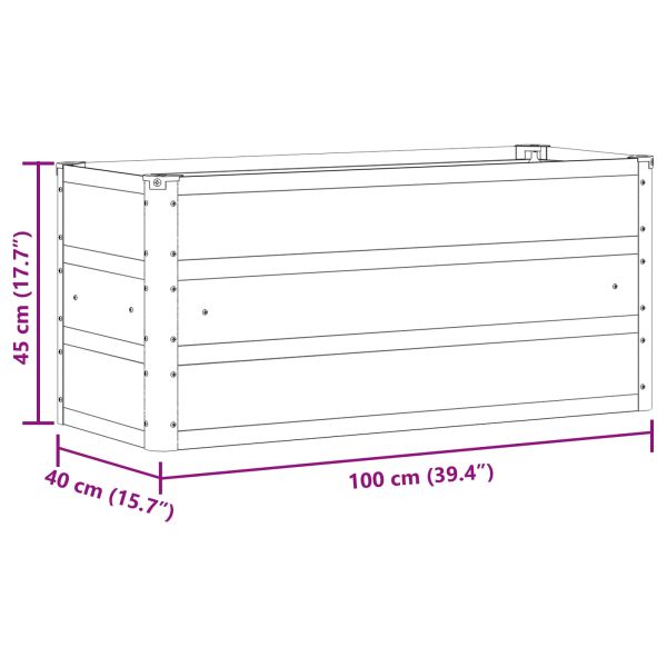Кашпа Слонова кост 100 x 40 x 45 cm Стомана