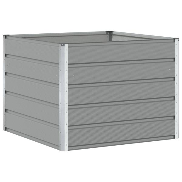 Кашпа Светлосиво 100 x 100 x 75 см Стомана