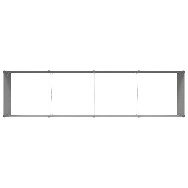 Кашпа Светлосиво 195 x 100 x 45 см Галванизирана стомана