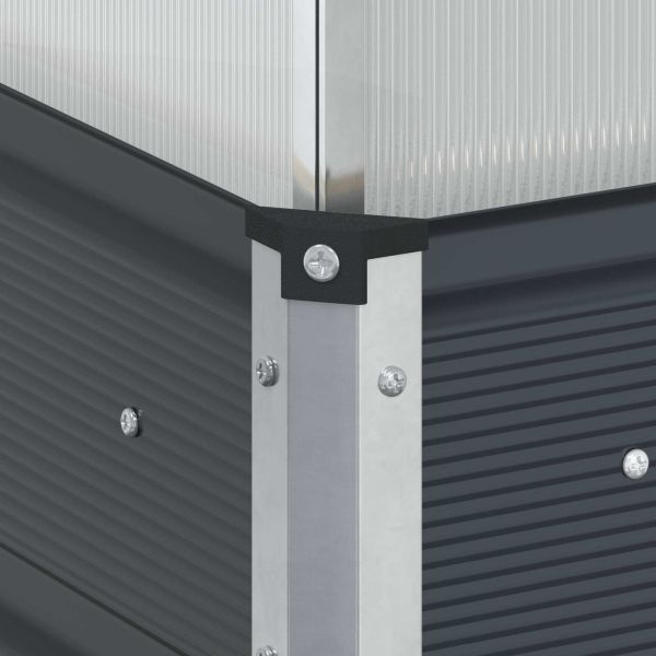 Кашпа Антрацит 100 x 100 x 77 cm Галванизирана стомана