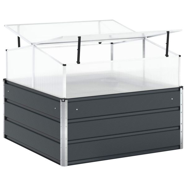 Кашпа Антрацит 100 x 100 x 77 cm Галванизирана стомана