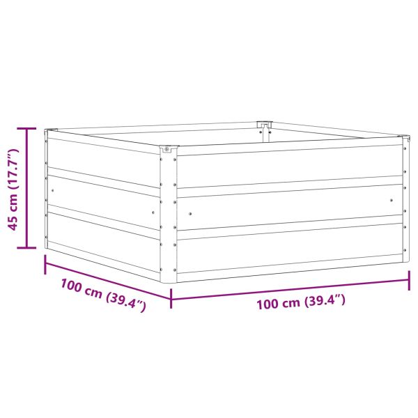 Кашпа Пастелно зелено 100 x 100 x 45 cm Стомана