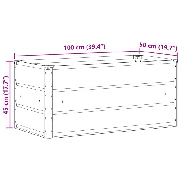 Кашпа Пастелно зелено 100 x 50 x 45 cm Галванизирана стомана