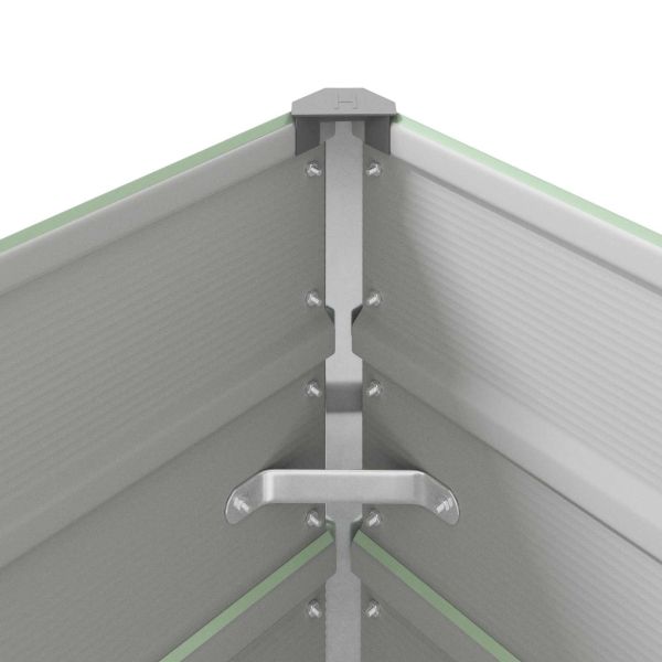 Кашпа Пастелно зелено 195 x 100 x 45 см Галванизирана стомана