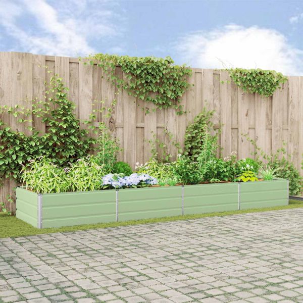 Кашпа Пастелно зелено 195 x 100 x 45 см Галванизирана стомана