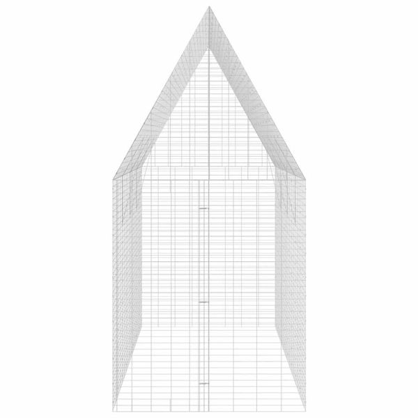 Клетка за заек Сребрист 400 x 100 x 210 см