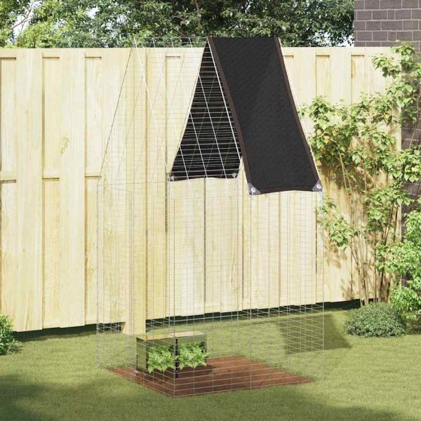 Клетка за заек Сребрист 100 x 100 x 210 см