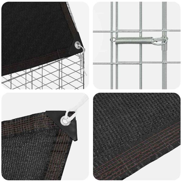 Клетка за заек Сребрист 200 x 100 x 210 см