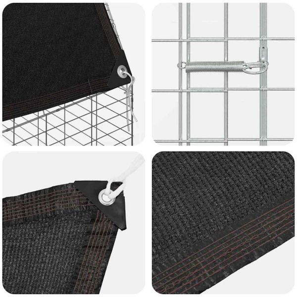 Клетка за заек Сребрист 300 x 100 x 210 см