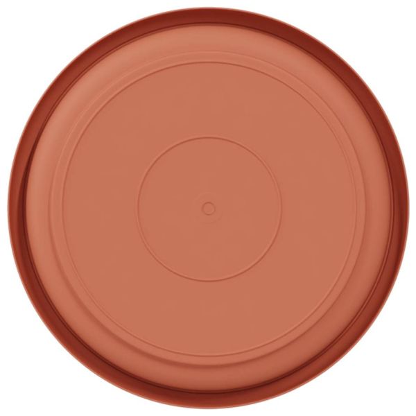 Кръгъл поднос за цветя 24 pcs Червено тухла Ø 14 x 2 см